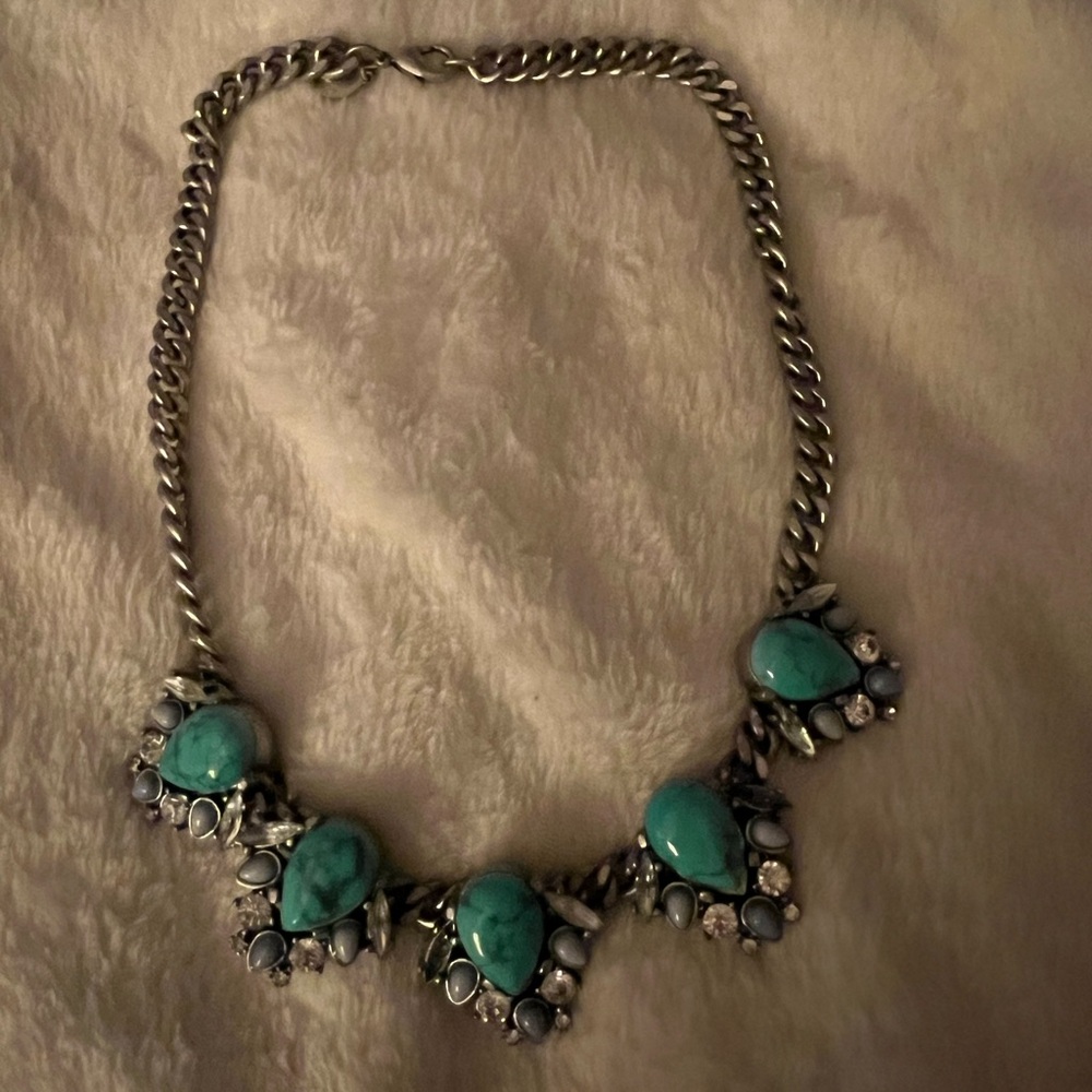 Turquoise and Silver Women's Necklace